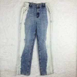 Pacsun Womens Jeans 90's Boyfriend Carpenter Denim 2 Tone Acid Wash High Rise 28